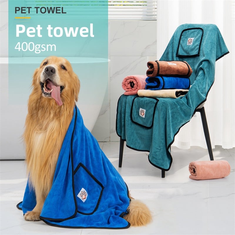 Super-Absorbent Quick-Drying Dog Bath Towel