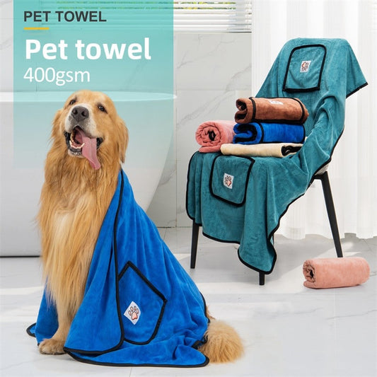 Super-Absorbent Quick-Drying Dog Bath Towel