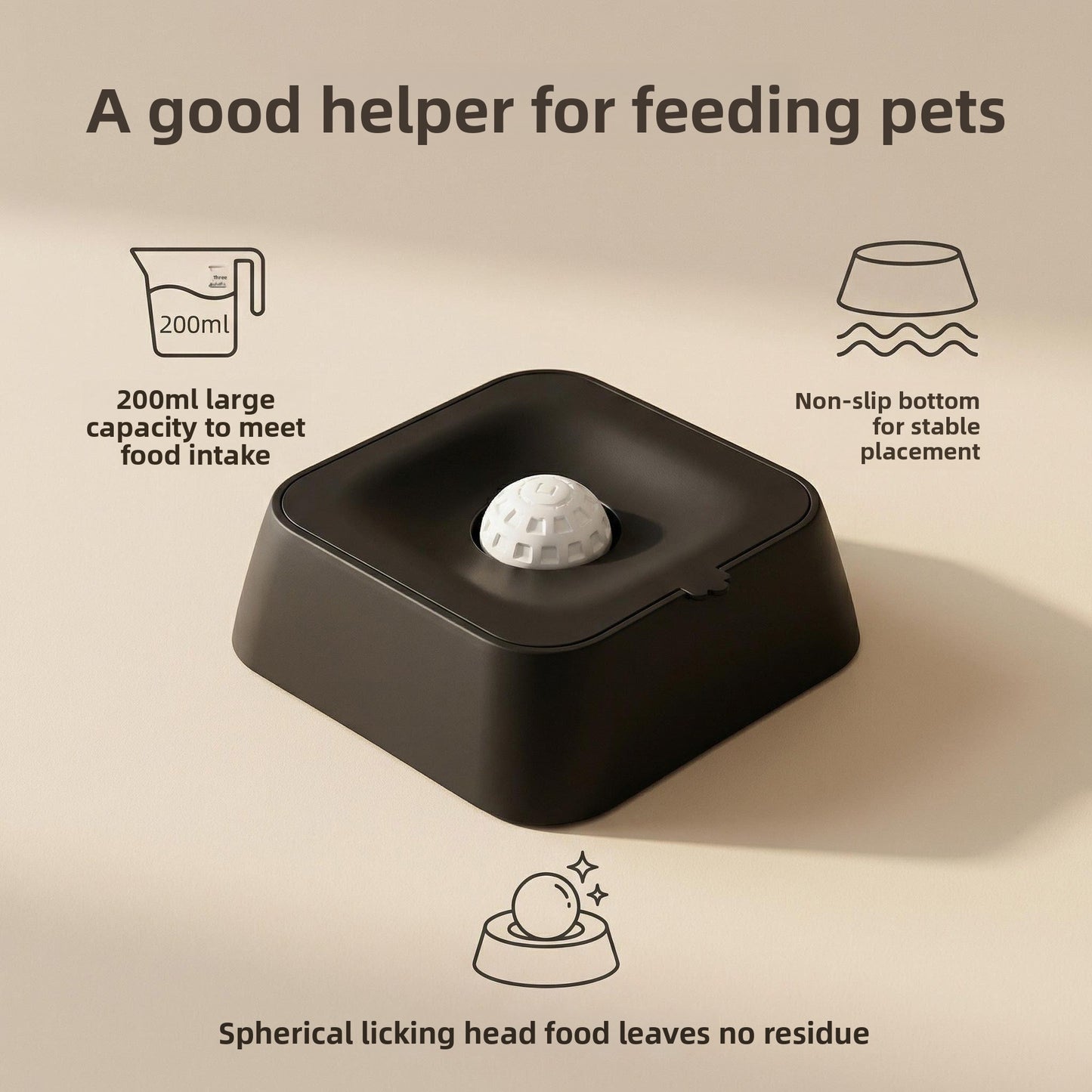 Slow Feeder Dog Bowl with Water Compartment