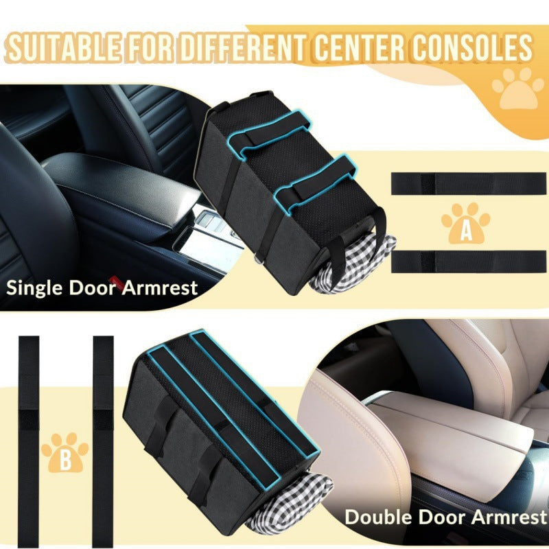 Portable Dog Car Seat with Armrest