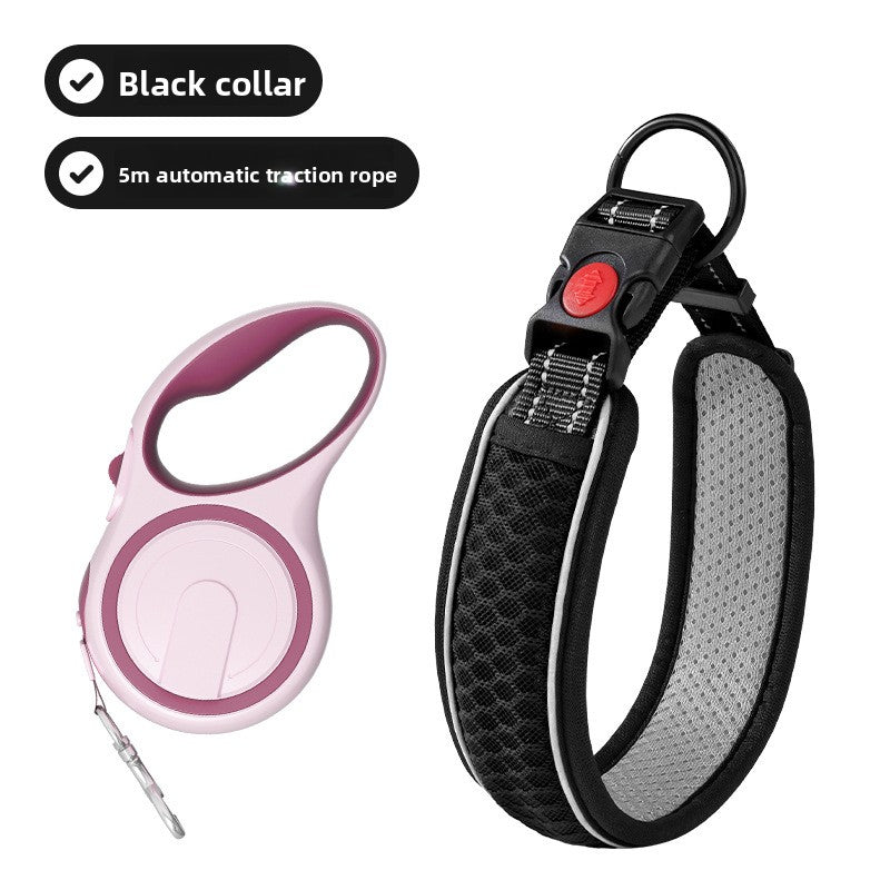 Adjustable Reflective Dog Collar and Leash