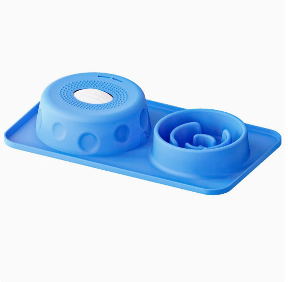 Adjustable Raised Slow Feeder Bowl Set