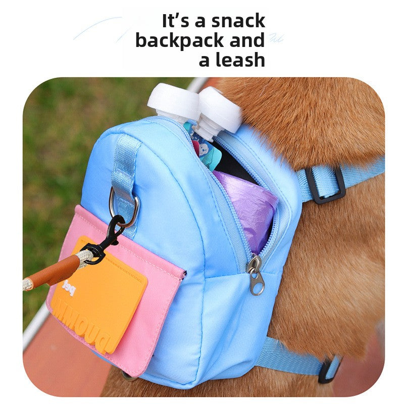Pet Dog Backpack Leash Harness