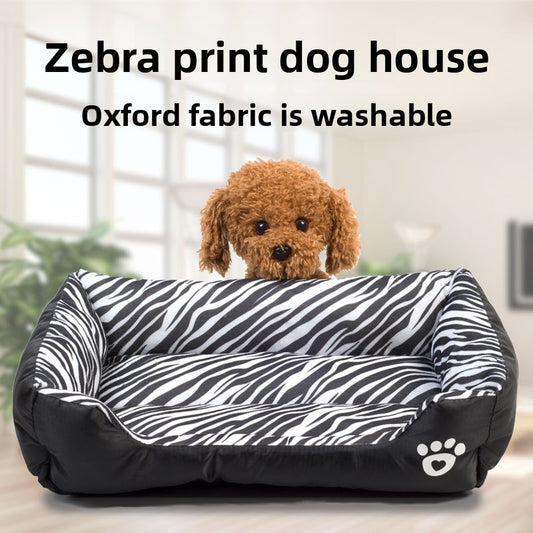 Cotton Pet Nest with Animal Pattern Dog Bed
