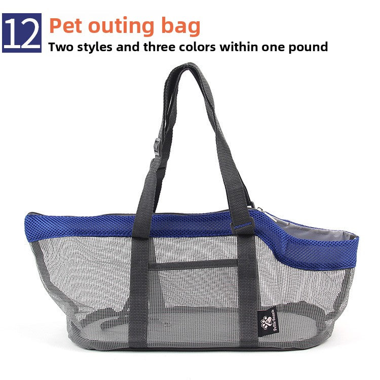 Large-sized pet travel transparent dog bag