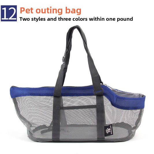 Large-sized pet travel transparent dog bag