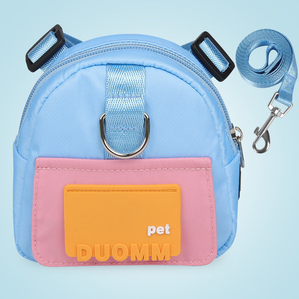 Pet Dog Backpack Leash Harness
