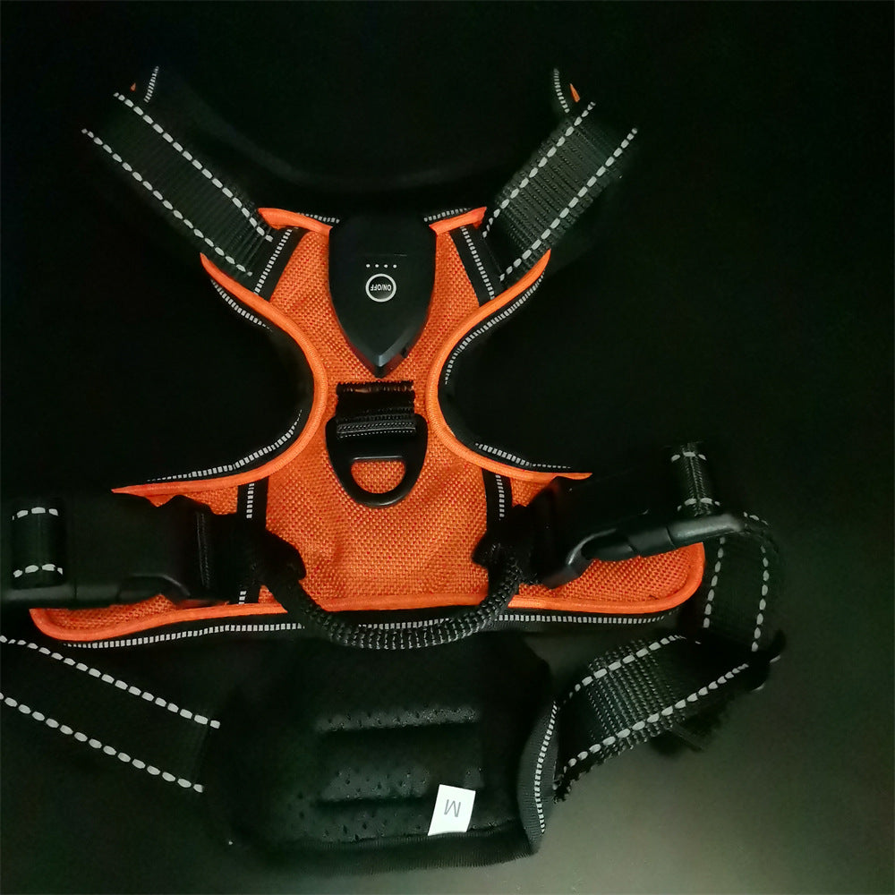 LED Luminous Pet Chest Strap Night Dog Walking Anti-car Accident Adjustable Flash Cat and Dog Vest