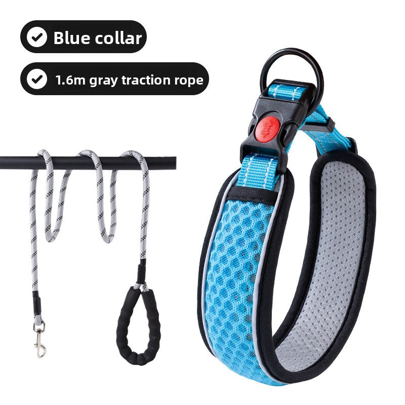 Adjustable Reflective Dog Collar and Leash