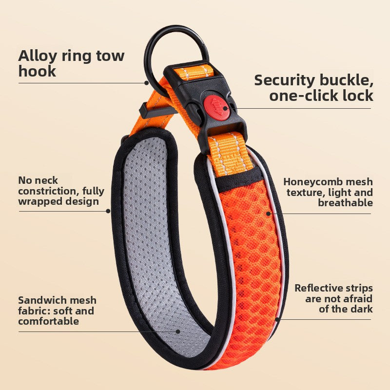 Adjustable Reflective Dog Collar and Leash