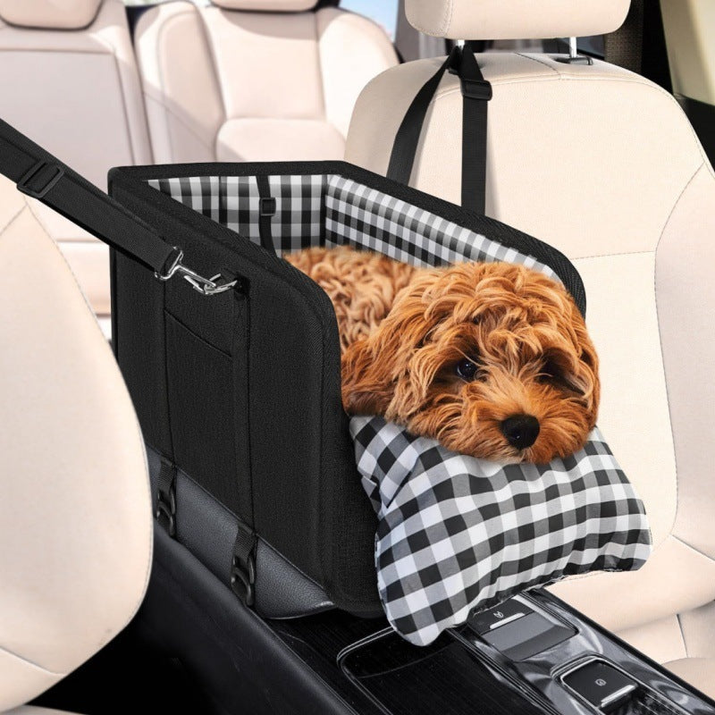 Portable Dog Car Seat with Armrest