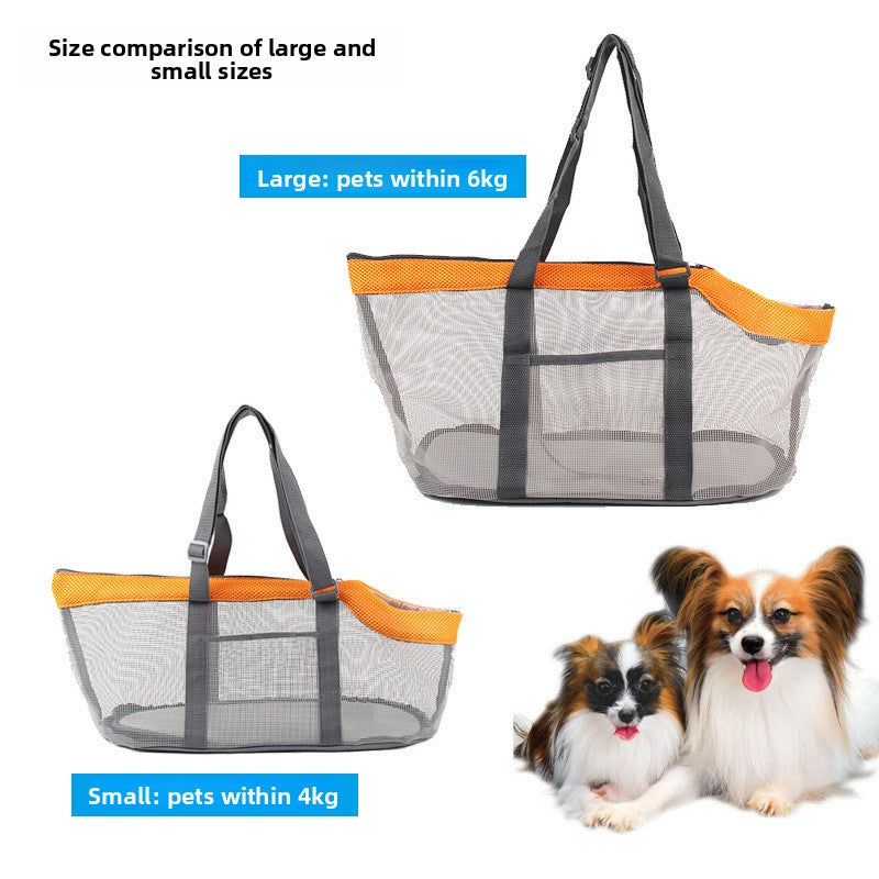 Large-sized pet travel transparent dog bag