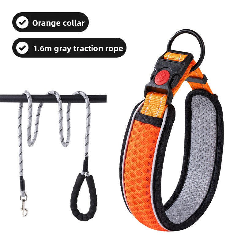 Adjustable Reflective Dog Collar and Leash