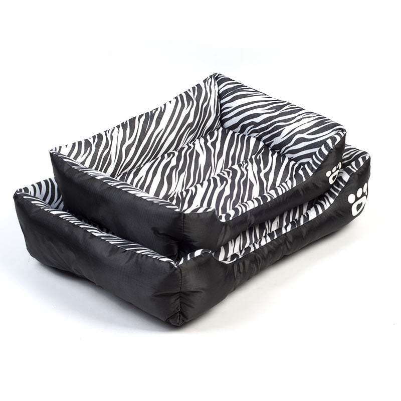 Cotton Pet Nest with Animal Pattern Dog Bed