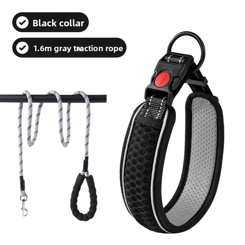 Adjustable Reflective Dog Collar and Leash
