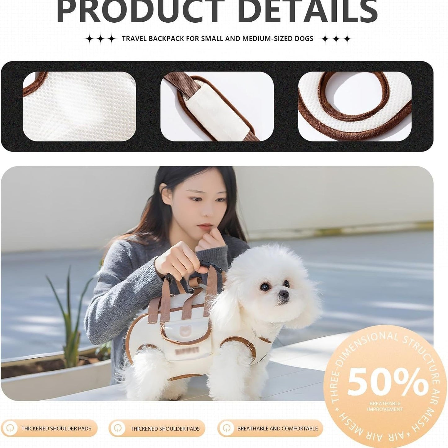 Portable Dog and Cat Carrier Backpack