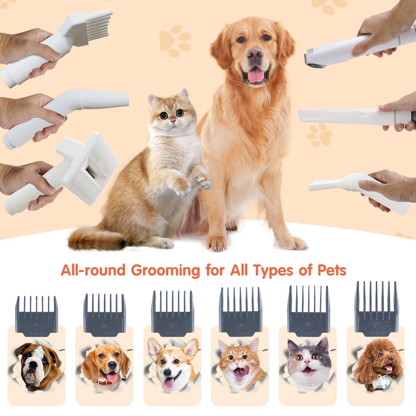 Dog Grooming Vacuum Cleaner with Strong Suction