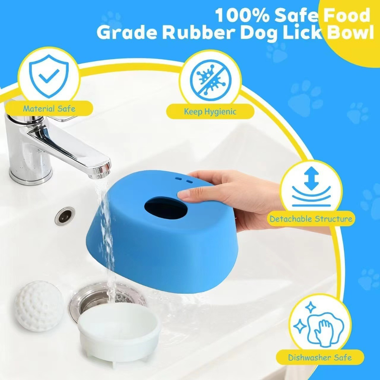 Silicone Dog Lick Mat with Suction Cups