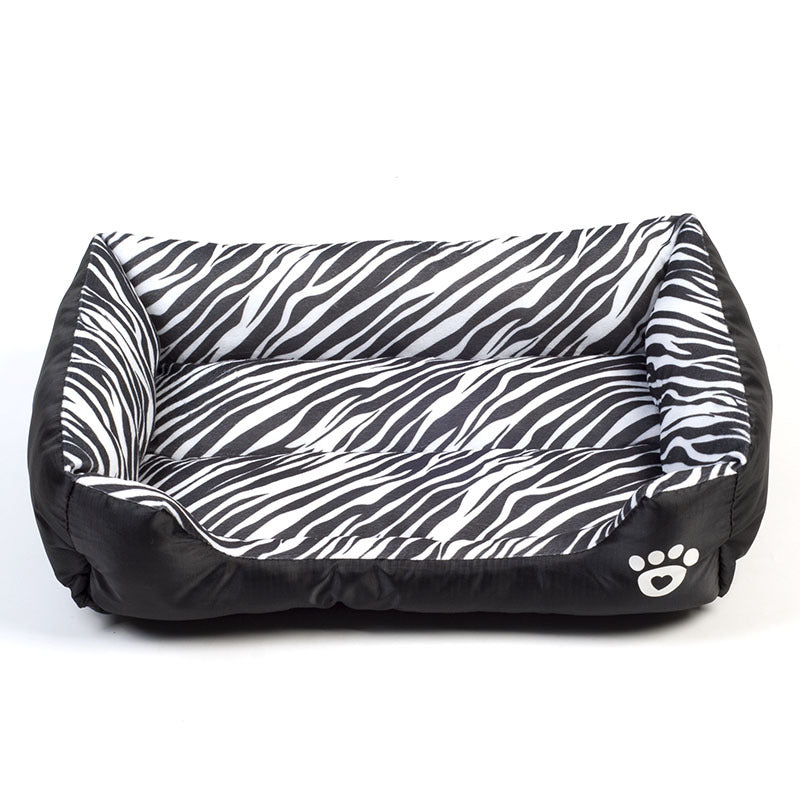 Cotton Pet Nest with Animal Pattern Dog Bed