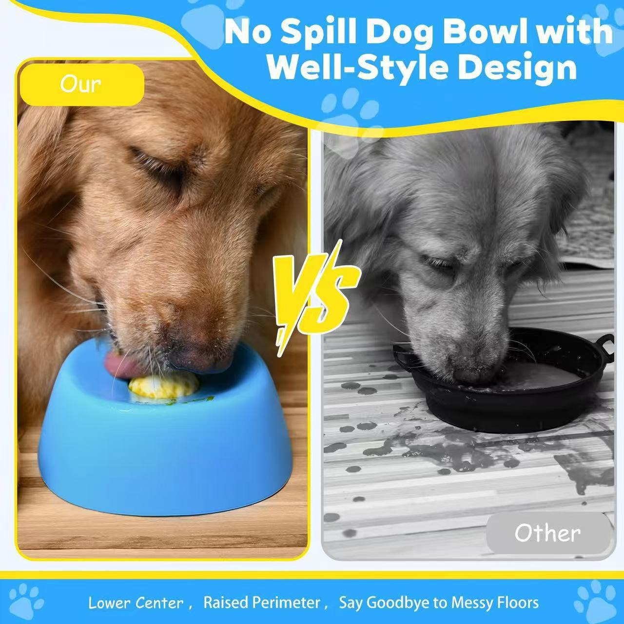 Non-Slip Slow Feeder Dog Bowl
