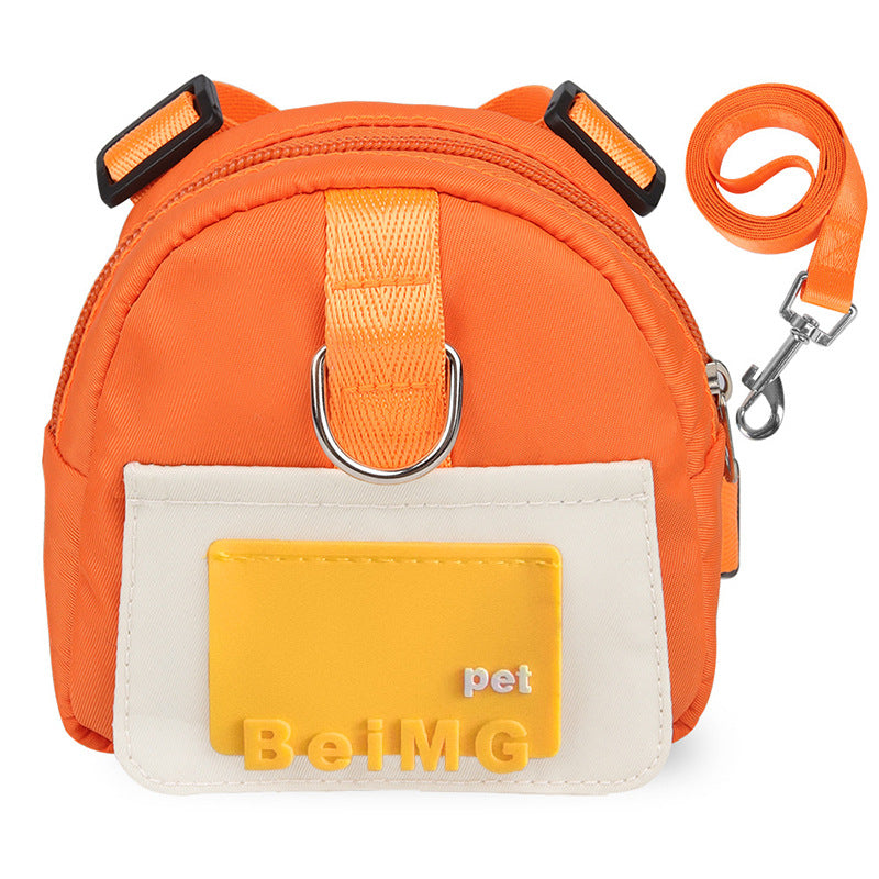Dog Backpack Leash Harness Outdoor Walking Harness for Small Medium Dogs