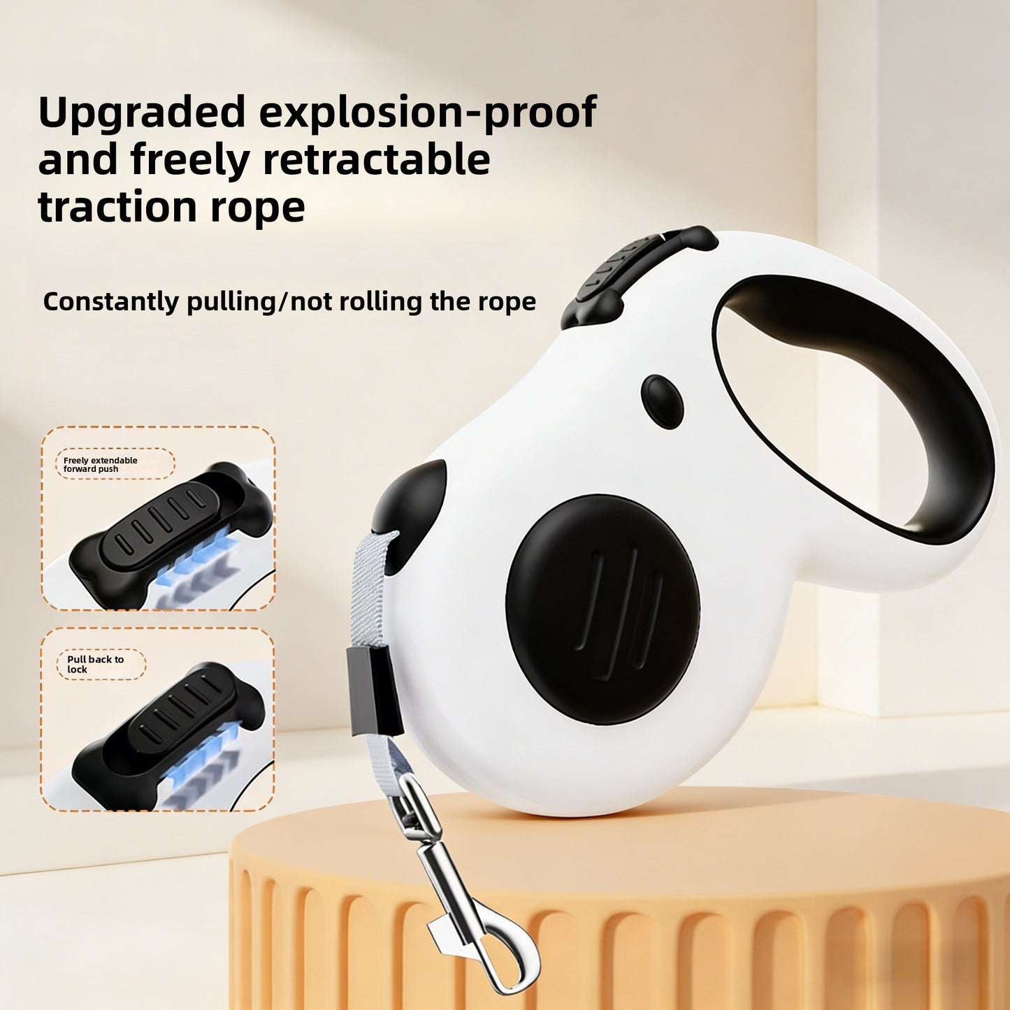 5m Shock-Absorbing Retractable Dog Leash
