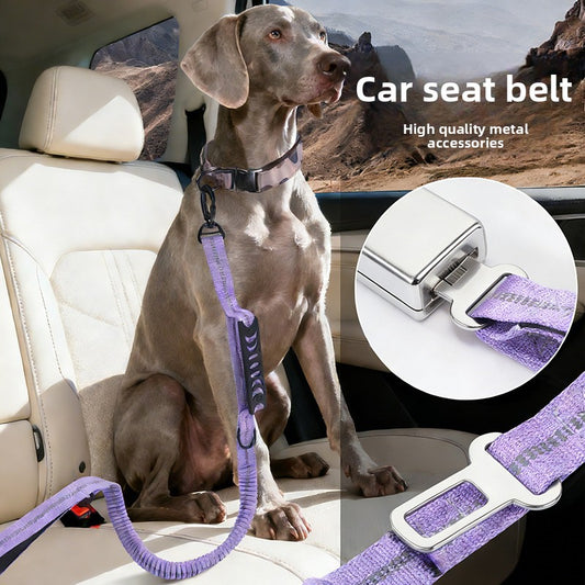 Multifunctional Retractable Dog Leash with Safety Belt