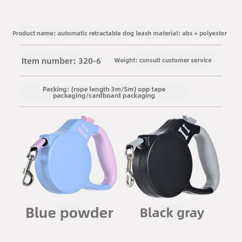 5m Shock-Absorbing Retractable Dog Leash