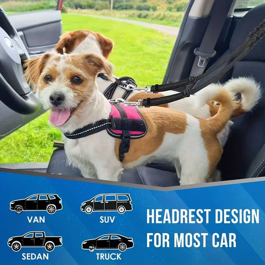 Adjustable Dog Car Safety Leash