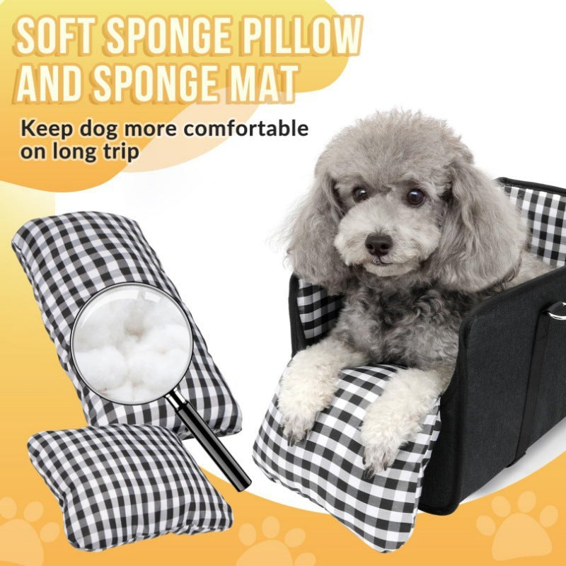 Portable Dog Car Seat with Armrest