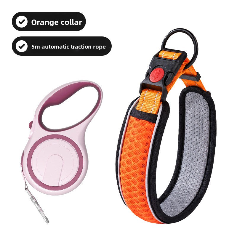 Adjustable Reflective Dog Collar and Leash