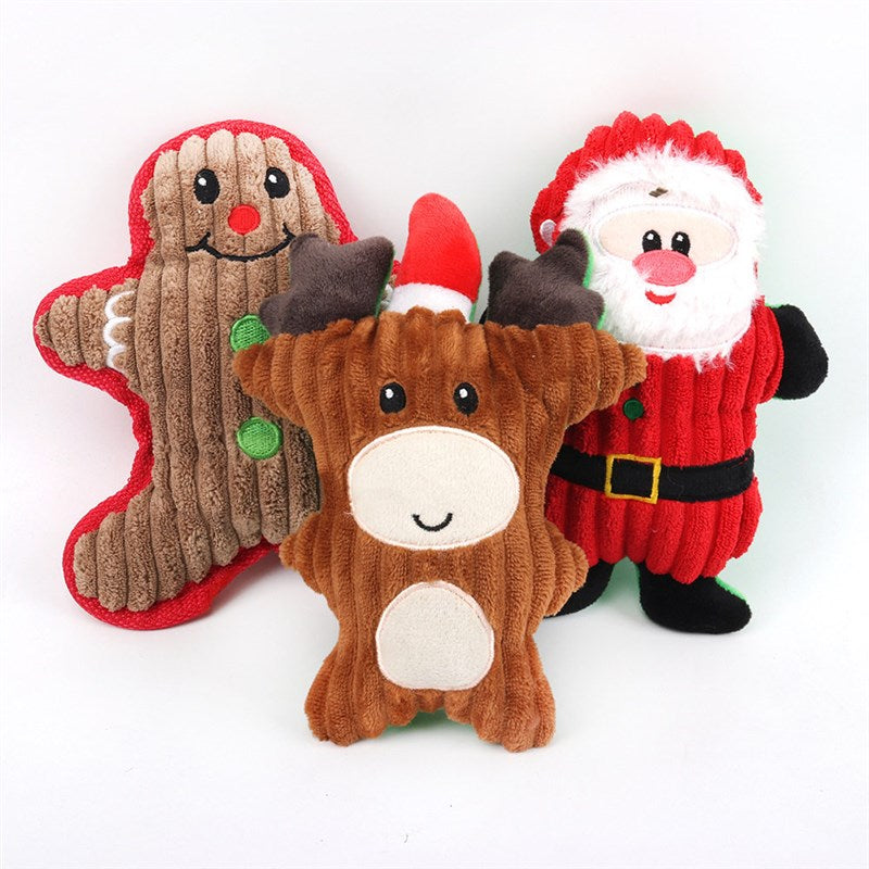 Christmas Plush Squeaky Dog Chew Toys