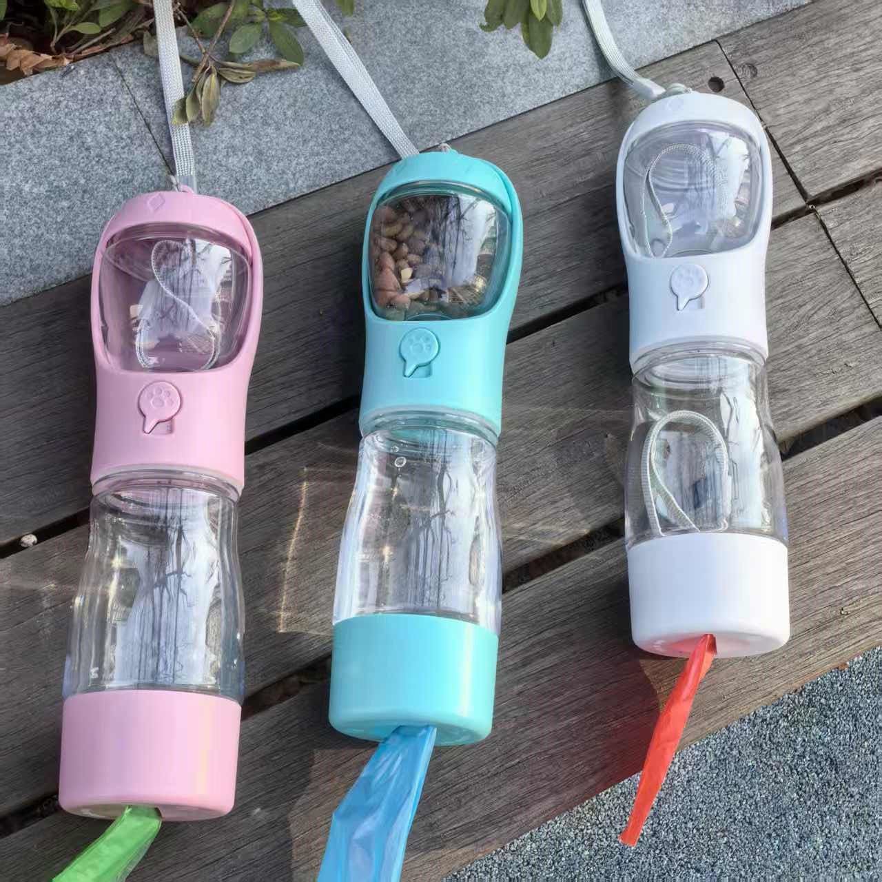 Portable 3-in-1 Pet Travel Cup Dog Water and Food Feeder