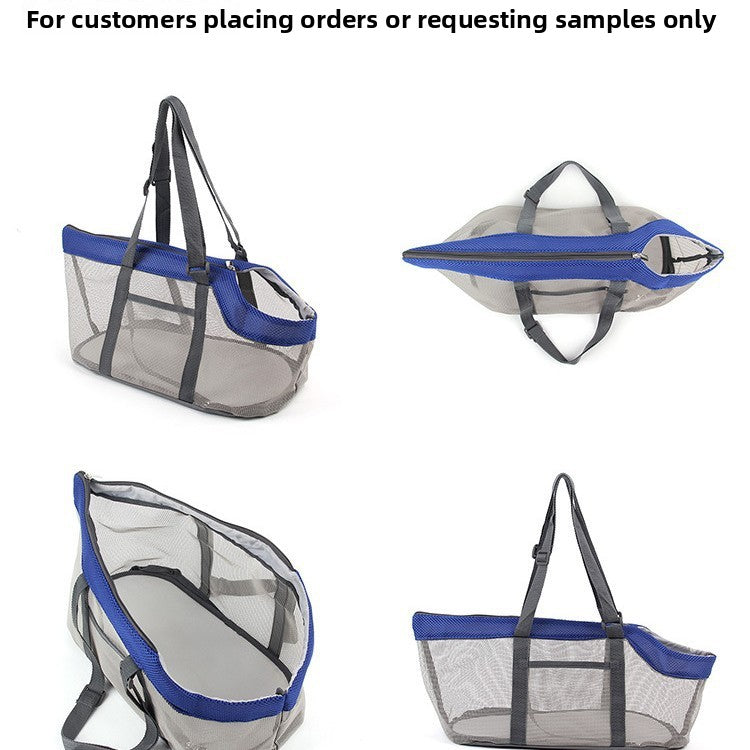 Large-sized pet travel transparent dog bag