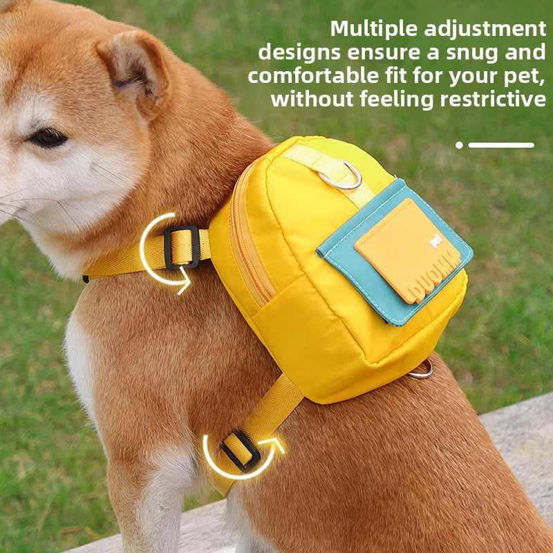 Pet Dog Backpack Leash Harness